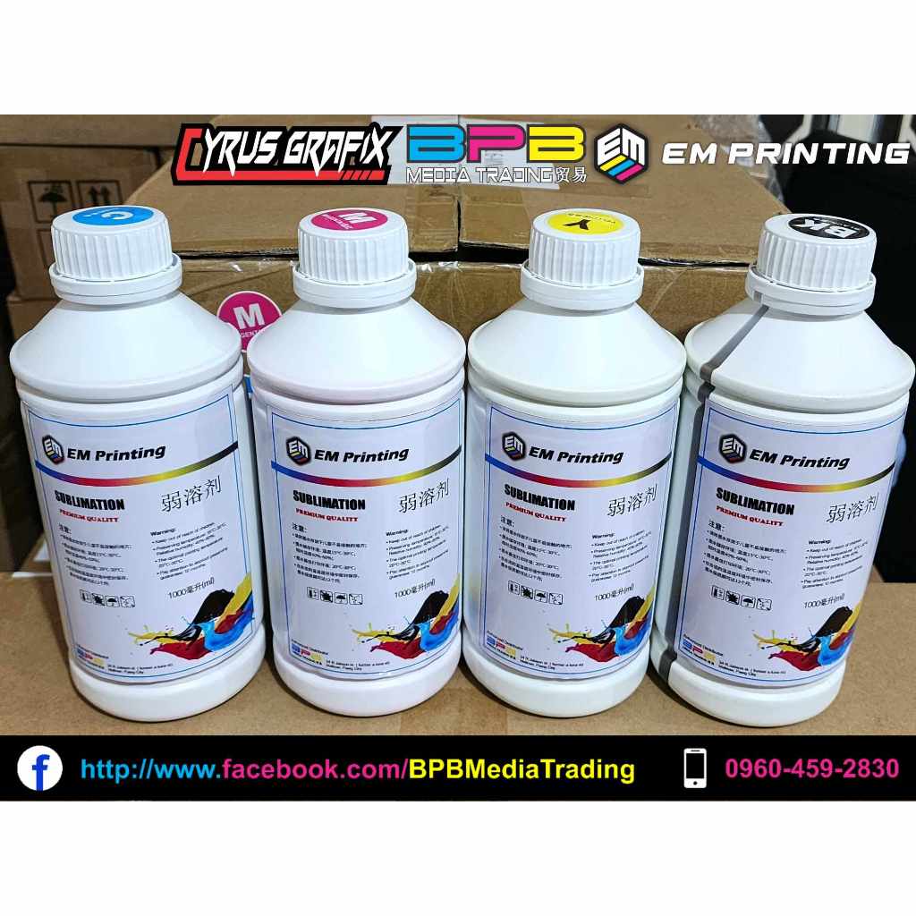 PREMIUM SUBLIMATION INK CMYK PER LITER | Shopee Philippines