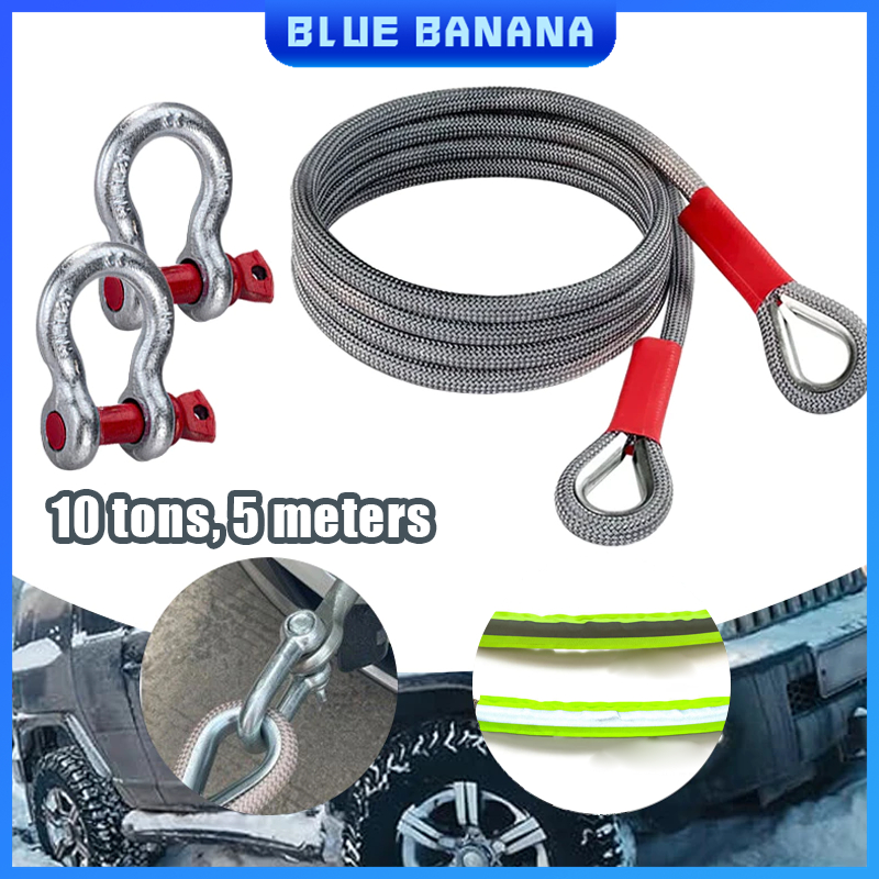 5M 10 Tons Car Emergency Rescue Rope Car Rescue Towing Straps Trailer ...
