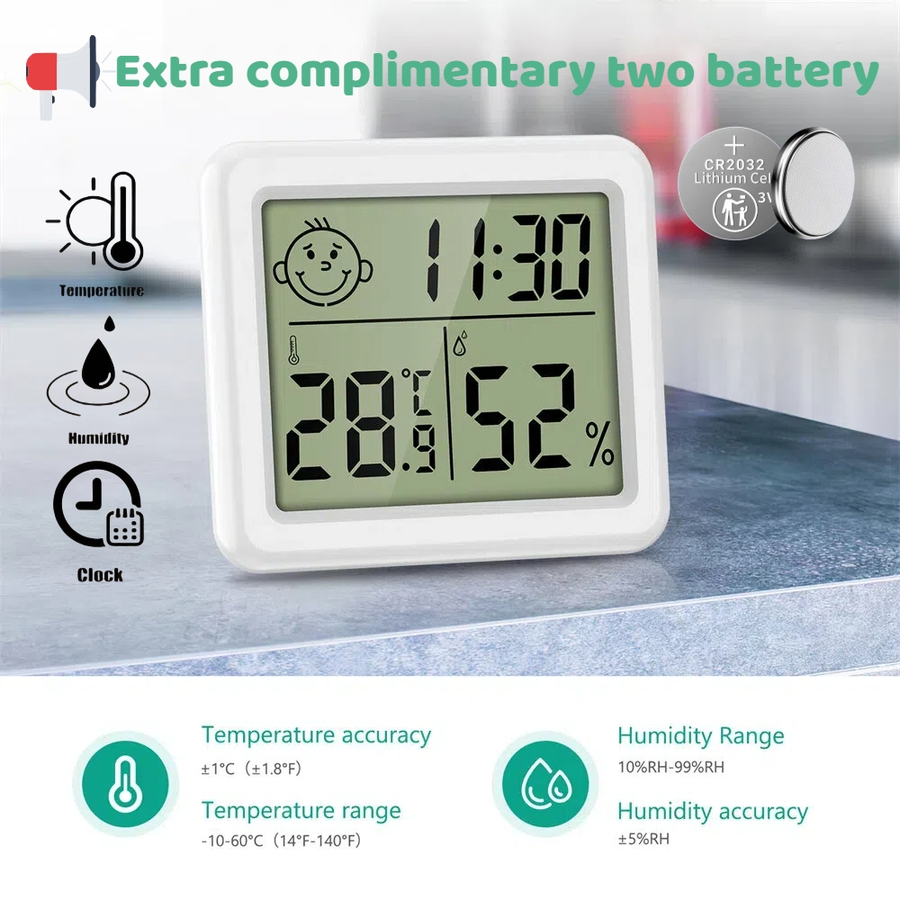 Indoor Digital Hygrometer Thermometer Temperature Humidity Monitor for ...
