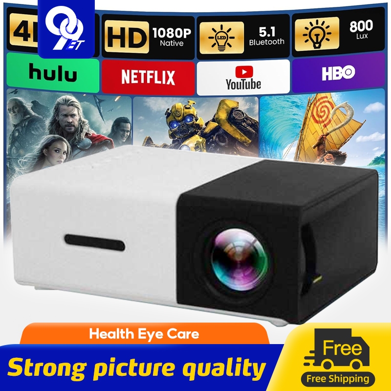 G-300 Mini Portable Projector Wireless Projector HD 1080P Home Theater ...