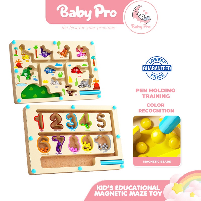 Baby Pro Kids Magnetic Color Sorting Maze Board Game Early Educational ...