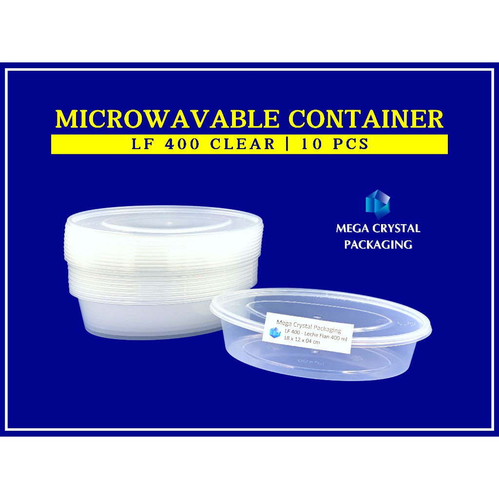 [ 10 Pcs. ] Microwavable Container LF 400 - Leche Flan 400 ml / 13.5 oz ...