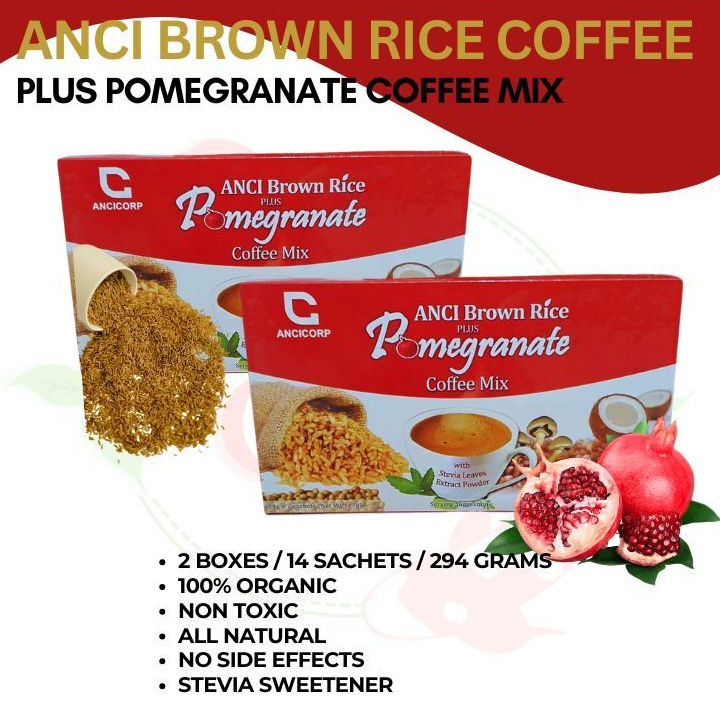 Organic Brown Rice Coffee with Pomegranate - Non-Acidic Healthy Snack ...