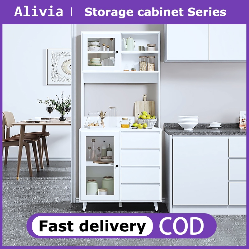 Alivia.Kitchen Cabinet with 4 Drawers Kitchen Sideboard Kitchen Storage ...