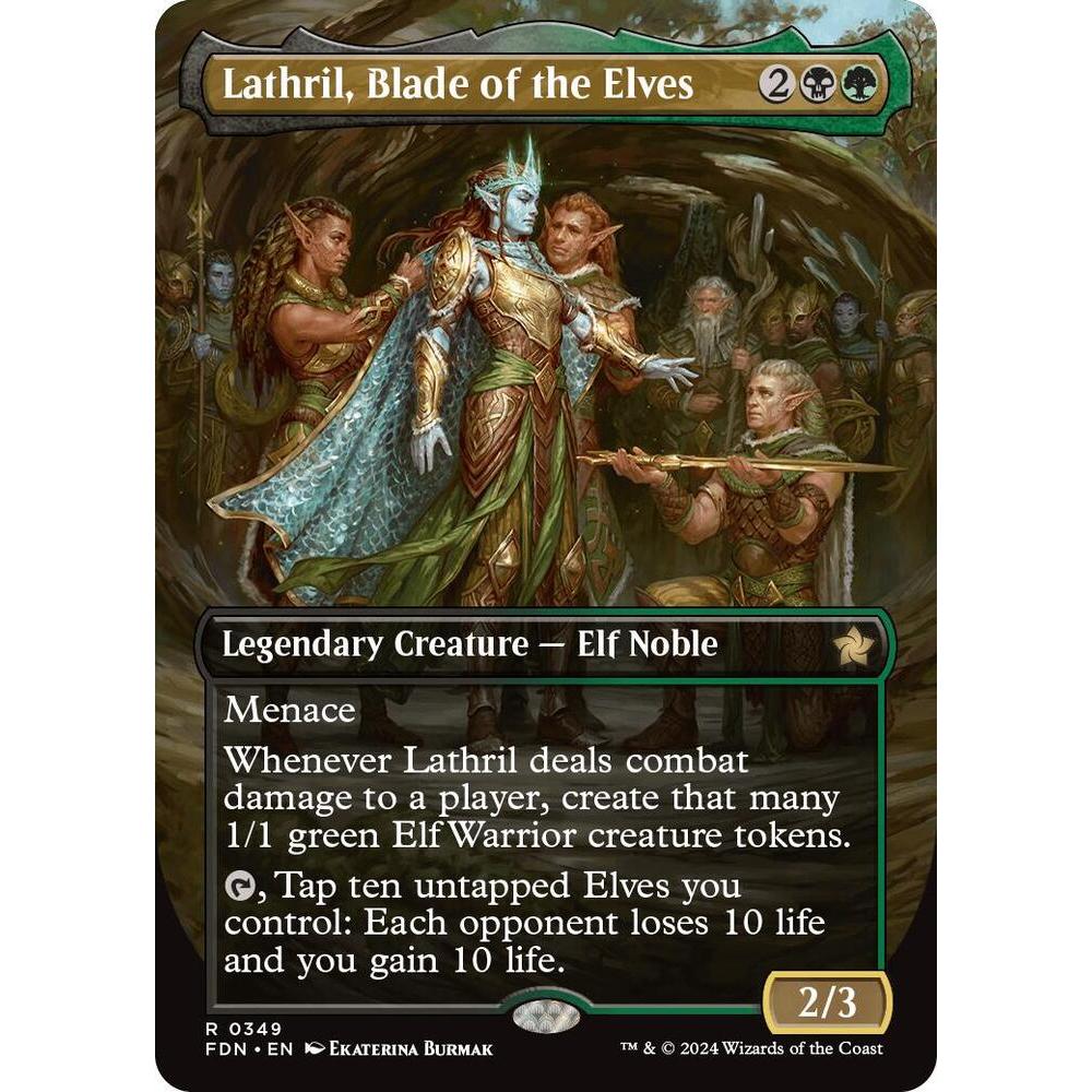 MTG Lathril, Blade of the Elves (Borderless) - Foundations (FDN ...