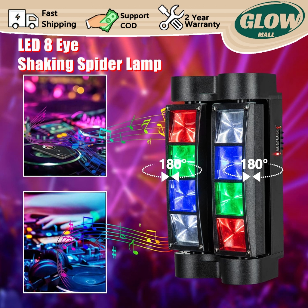 Stage Light, 8 Eyes Stage Lights for Party Lights Disco Rgb Stage Light ...