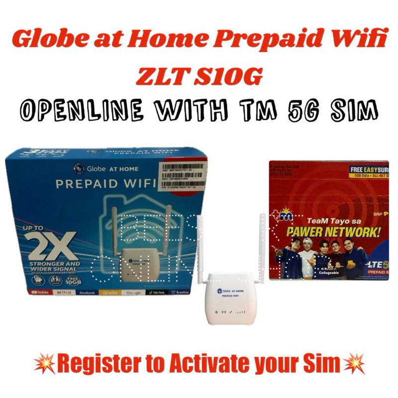 GLOBE AT HOME PREPAID WIFI ZLT S10G OPENLINE AND B312-939LOCK