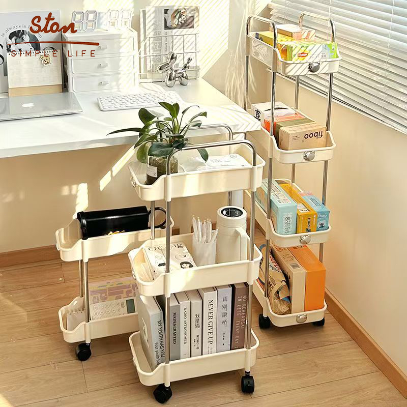 2/3/4 Layer Trolley Cart Baby Essentials Trolley Cart Organizer With ...
