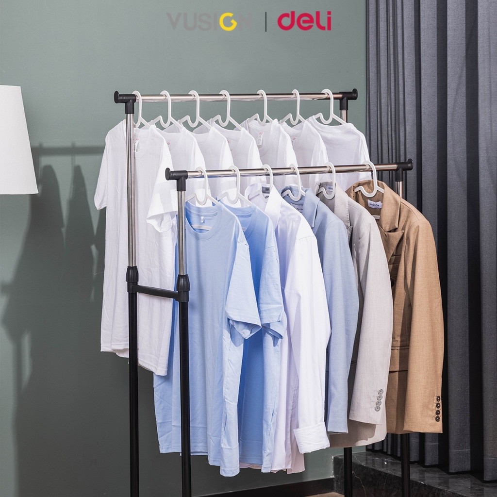 Vusign By Deli 360 Rotating Clothes Rack Double Poles Telescopic ...