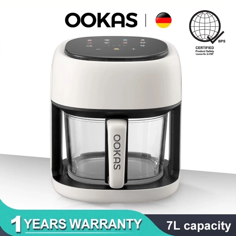 OOKAS Air Fryer 7L Visual Glass Digital Touch Screen Philippines