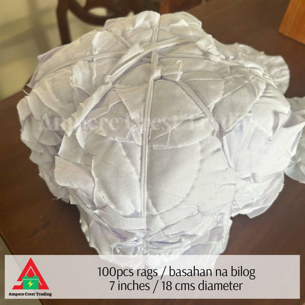 100pcs of round white rags / basahang bilog | Shopee Philippines