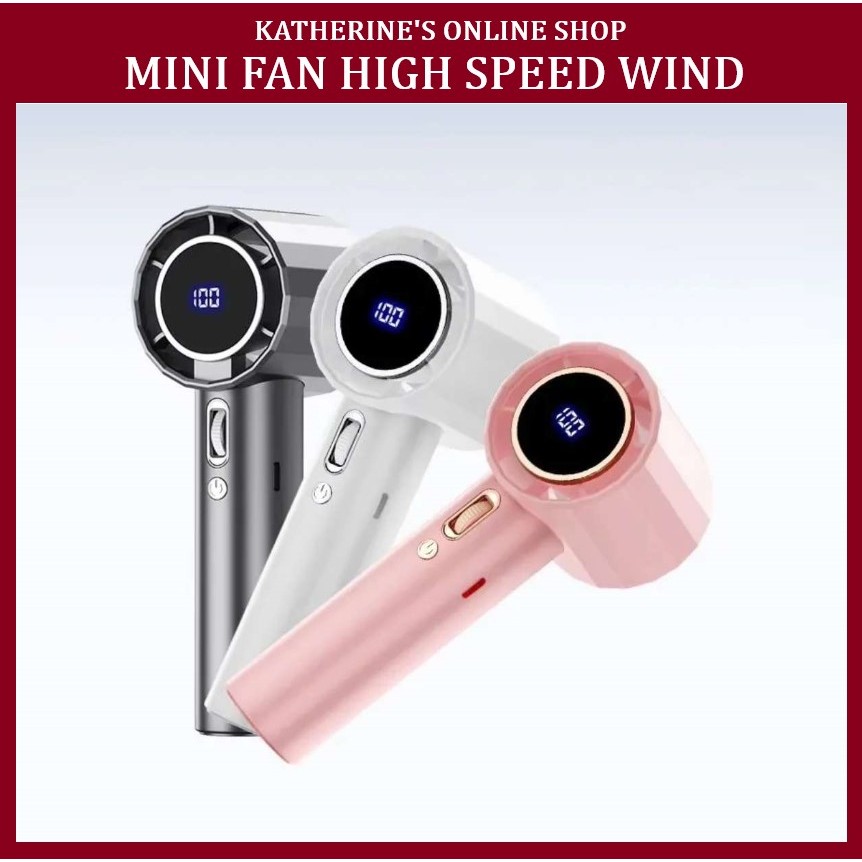 Adjustable Handheld Turbo Fan Bladeless Portable Fan Rechargeable 100 ...