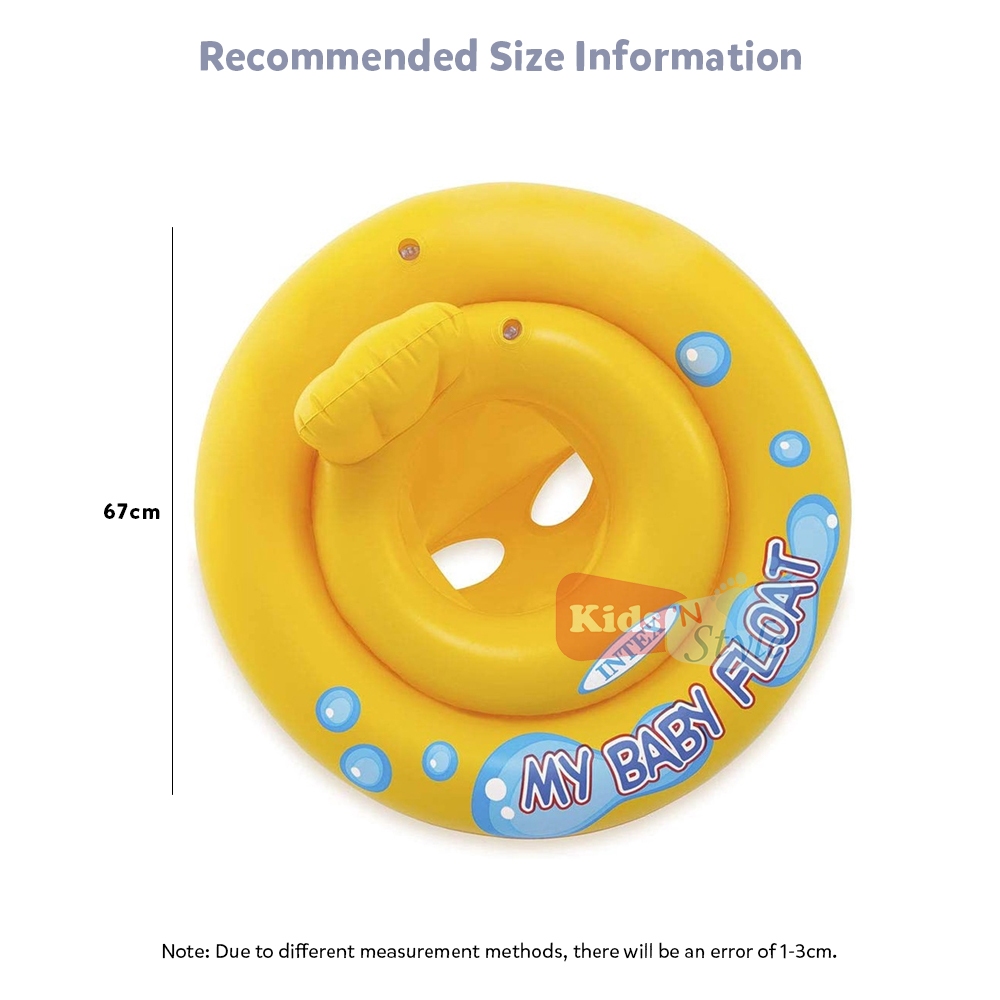 Intex My Baby Float Inflatable Raft Circle 1-2 Years Old | Shopee ...