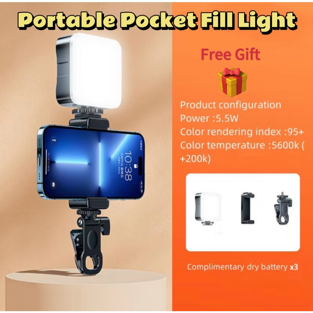 Mini pocket fill light, RGB mini light，mobile phone, video, selfie ...