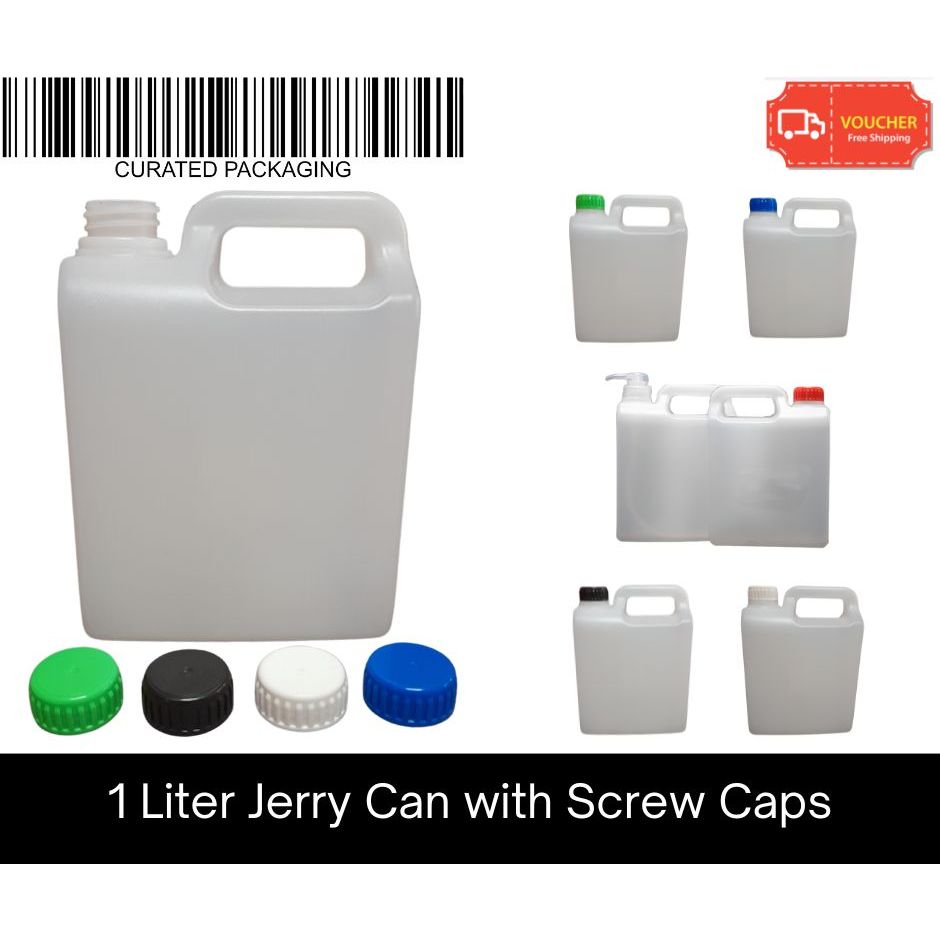 BULK LISTING: BRAND NEW & EMPTY 1 Liter Plastic Jerry Can HDPE Food ...