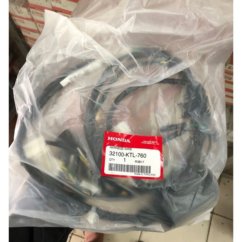 HARNESS WIRE WAVE 100 HONDA GENUINE ORIGINAL (32100-KTL-760) | Shopee ...
