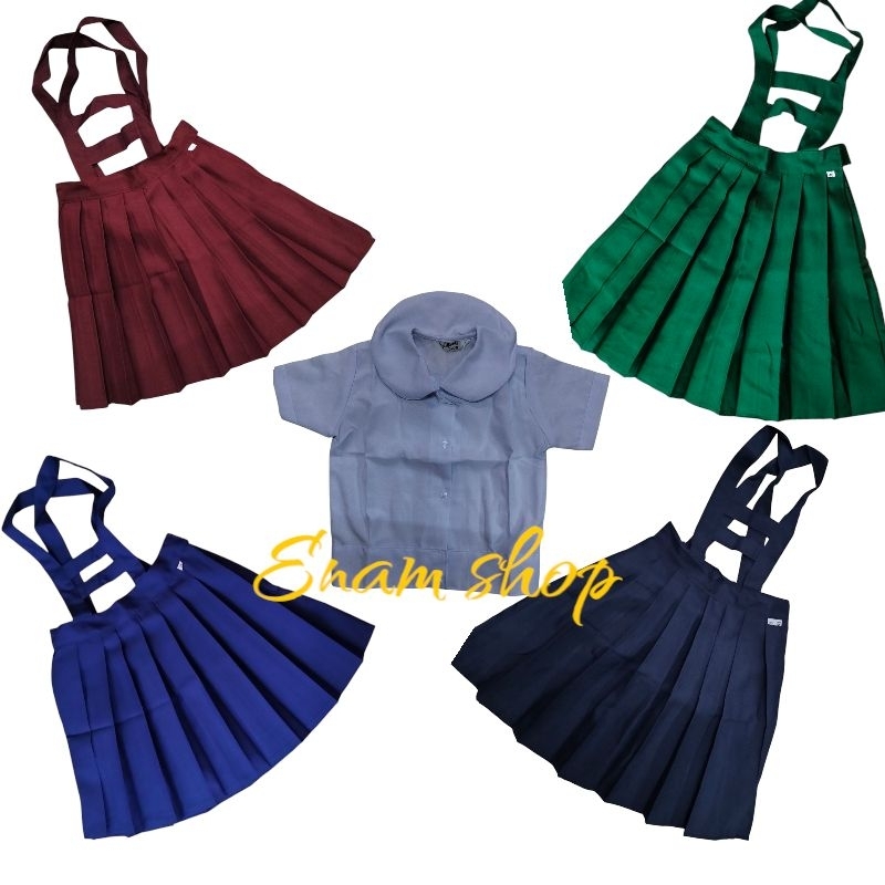 Round Palda with Jumper and Baby Colar Blouse School uniform Set ...
