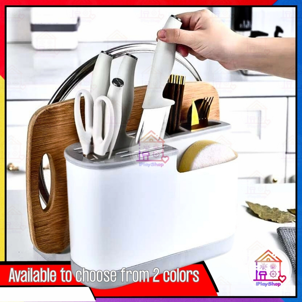Multi Kitchen Cutlery Holder Rack Organizer Knife Cutting Board ...