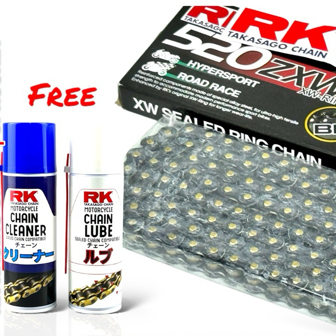 RK RACING CHAIN BLACK SCALE ORING TYPE SERIES 428 XRE | 520 ZXW ...