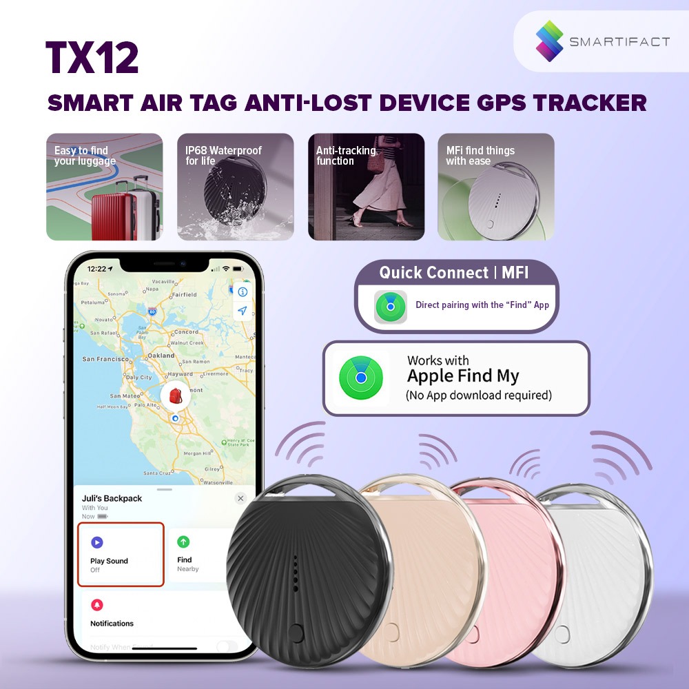Smartifact TX12 Wireless Smart Tracker Anti-Lost Device Alarm Tracker ...