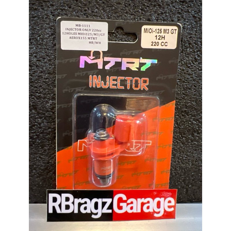 MTRT Fuel Injector 220cc 12 holes - Aerox v1, v2 / Nmax v2 / Mio Soul i ...