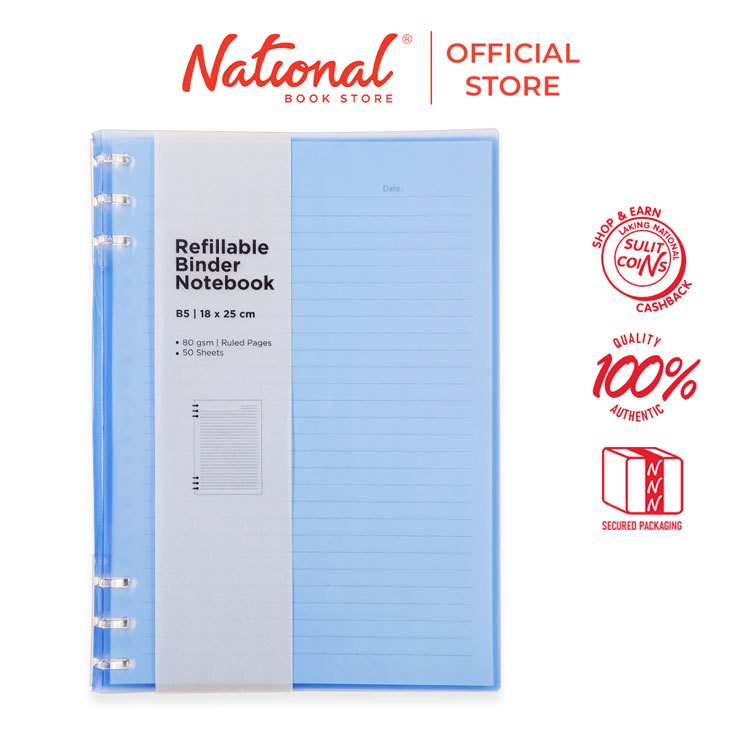 Premiere Notes Refillable Binder Notebook B5 50 Sheets 80gsm Split Ring ...