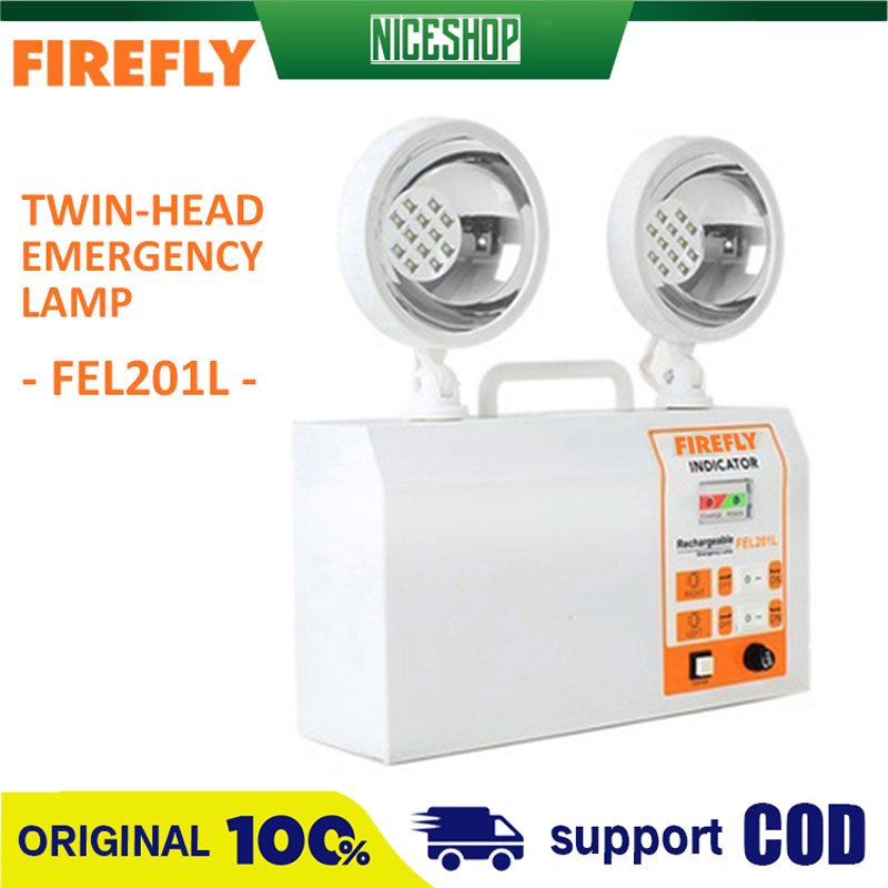 FIREFLY Rechargeable LED Twin Head Lamp Emergency Light Twinhead ...