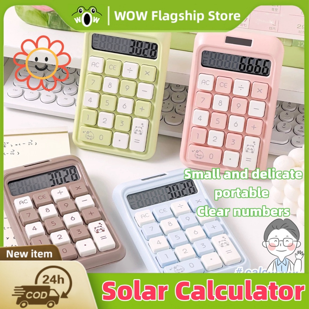 Solar Calculator Portable Multicolor Dual Long-lasting Battery Computer ...