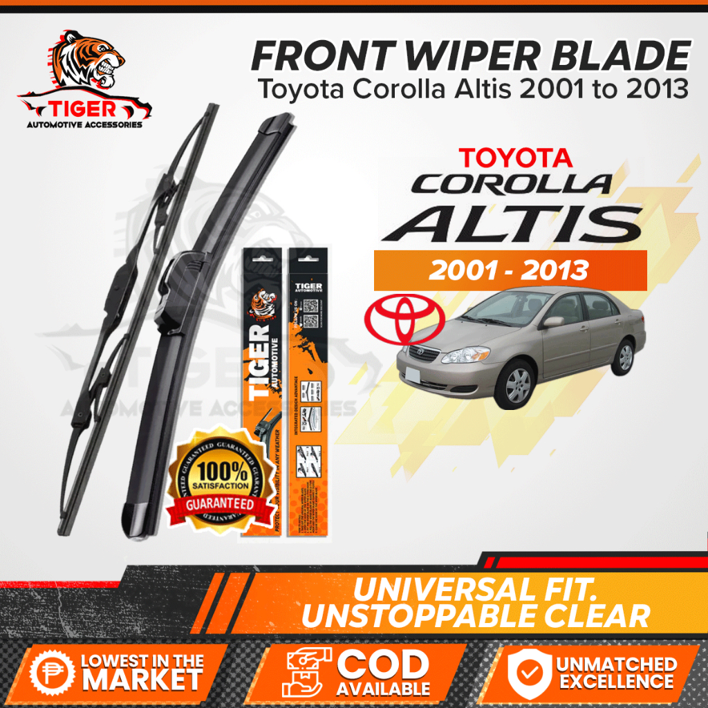 2013 Toyota Corolla Wiper Blade Size