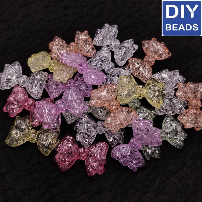 Diy Beads Crackle Ribbon Thick Beads Assorted 30mm (250grams) | Shopee ...