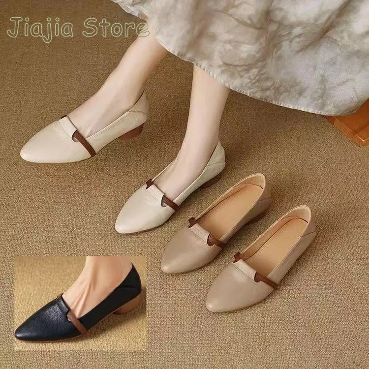 Women Formal Shoes Ladies Fashion Pointed Shallow Mouth Lightweight Flats  Comfort Close Toe Shoe