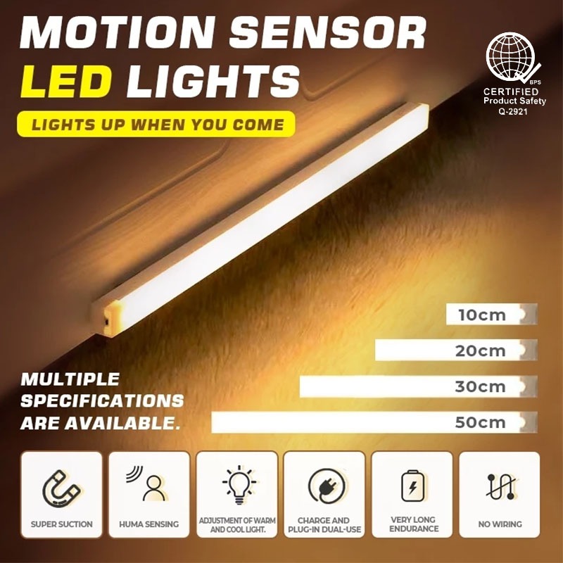 Motion Sensor LED Light Wireless USB Rechargeable USB Rechargeable ...