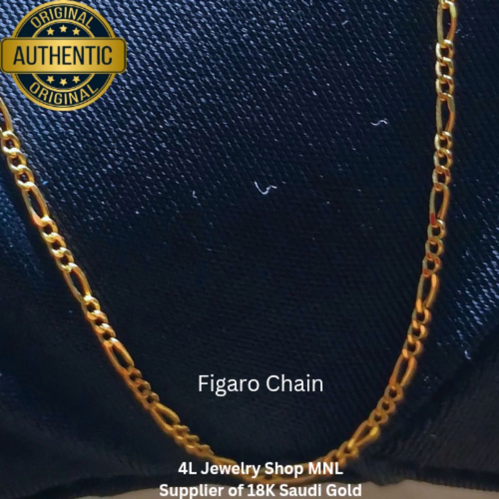 18K PAWNABLE/NASASANLA FIGARO CHAIN 16