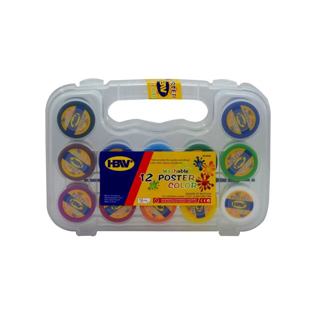 HBW POSTER PAINT WASHABLE 12COLORS | Shopee Philippines