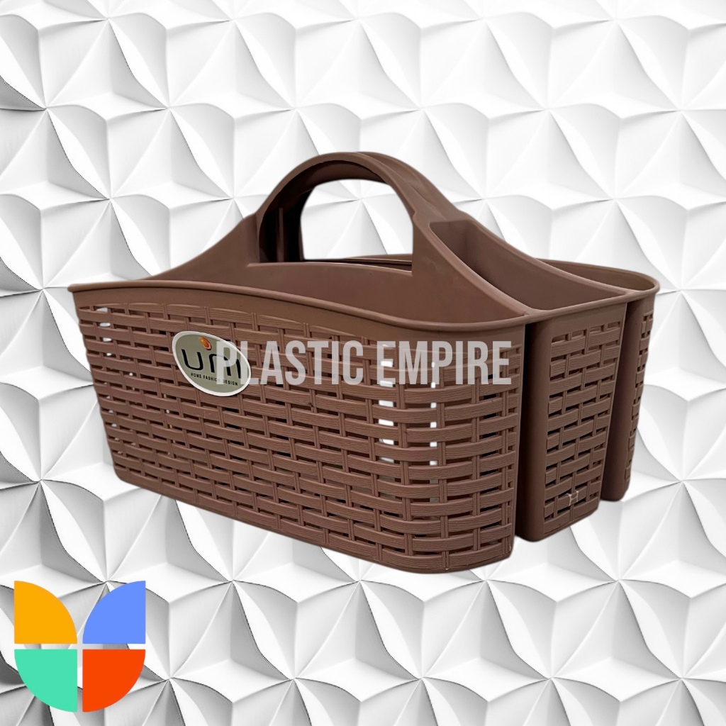 Rattan Multiple Soap Basket Shower Caddy Utensil Caddy with 6 ...
