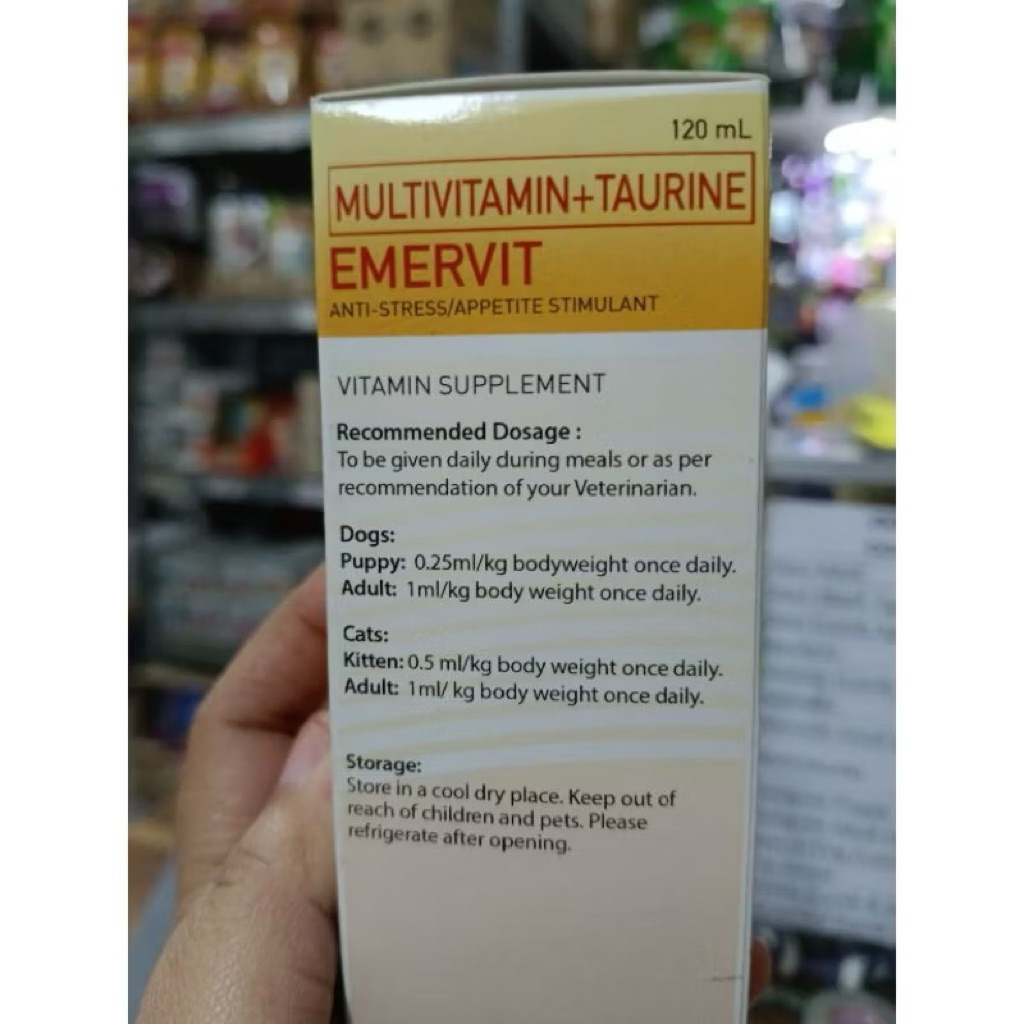 Emervit Multivitamins Anti-Stress Stimulant for Pets 120ml | Shopee ...