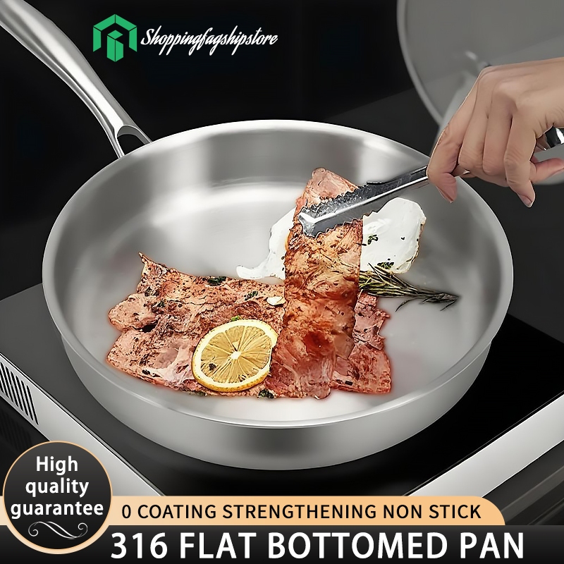 316 Composite Steel Frying Pan Durable Heat - Even Cooking Nonstick ...