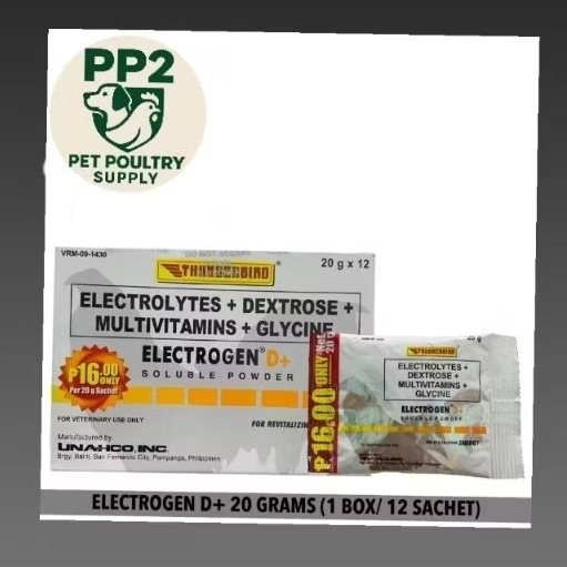( 1 BOX/ 12 SACHET) ELECTROGEN D+ 20 GRAMS FOR ANIMAL USE ONLY | Shopee ...