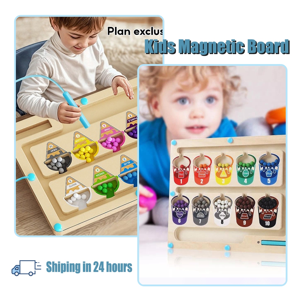Color Sorting Toys Color Classification Maze Game Magnetic Board ...