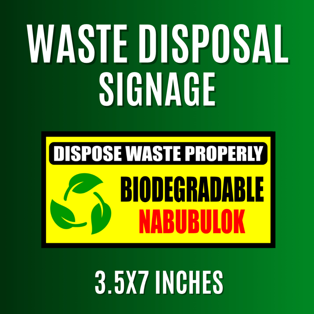 dispose waste properly sign pvc sintra 3.5x7 wate disposal signage ...
