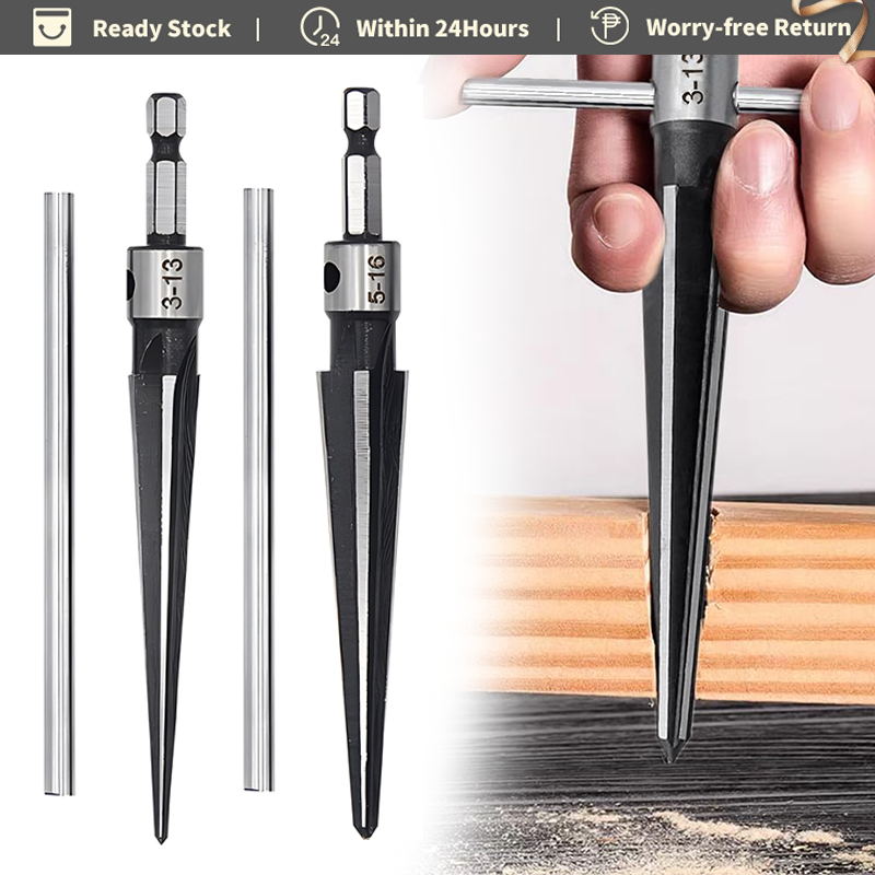 2Sets T-Handle Drilling Bit Tool 6-Flute Taper Reamer Kit for Precision ...