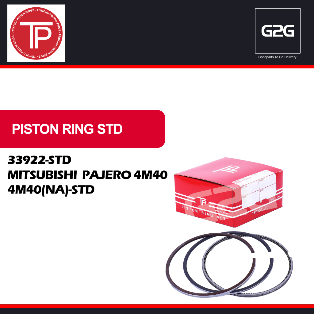 Piston Ring STD TP 33922-MITSUBISHI PAJERO 4M40 | Shopee Philippines