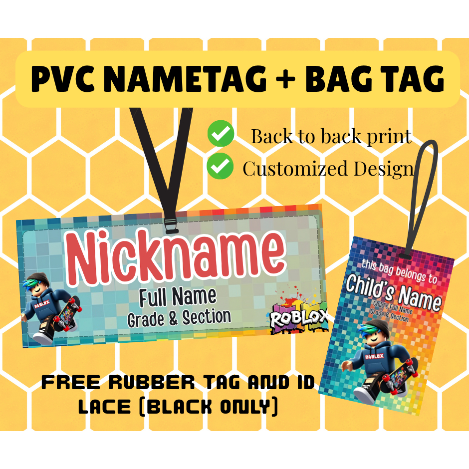 Customized PVC Name tag & Bag Tag (Comes with free lanyard and rubber ...