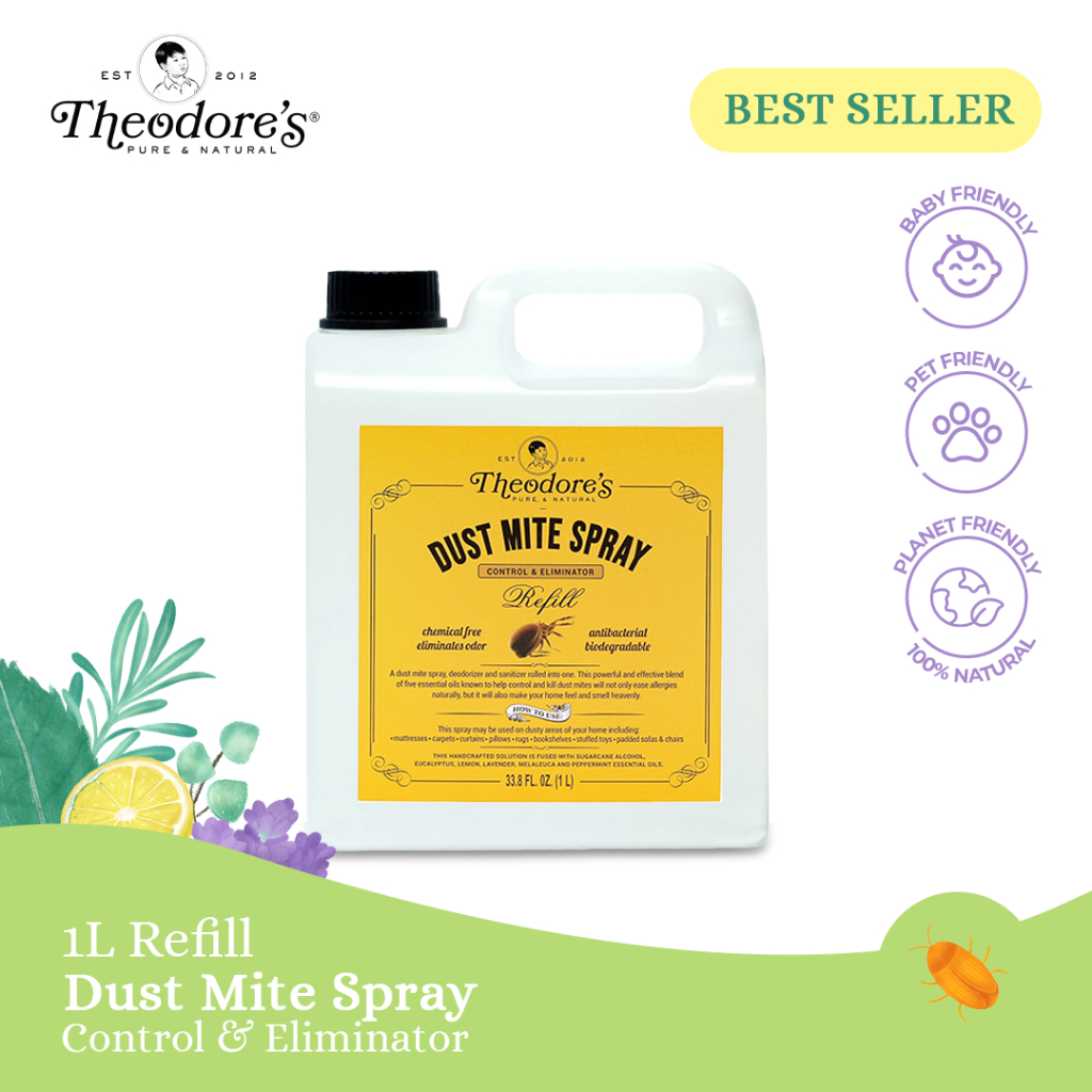Theodore's Dust Mite Refill 1L - All Natural Household Supplies Pest ...