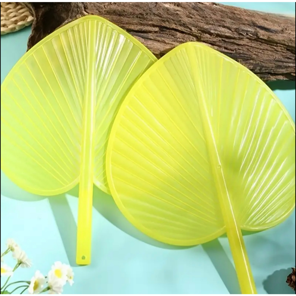 Cattail Palm leaf shaped plastic hand fans | Shopee Philippines