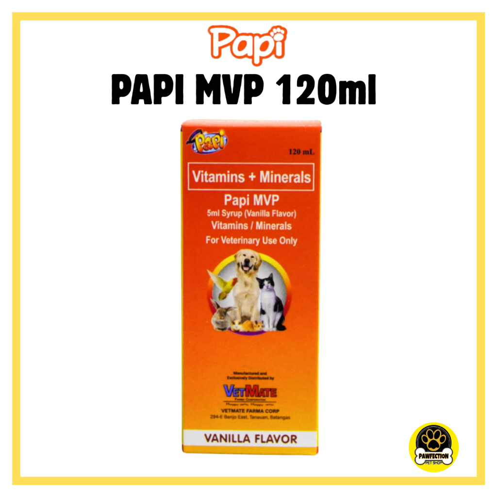PAPI MVP MULTIVITAMINS SYRUP 120ml (For Cats, Dogs, Hamster, Birds ...
