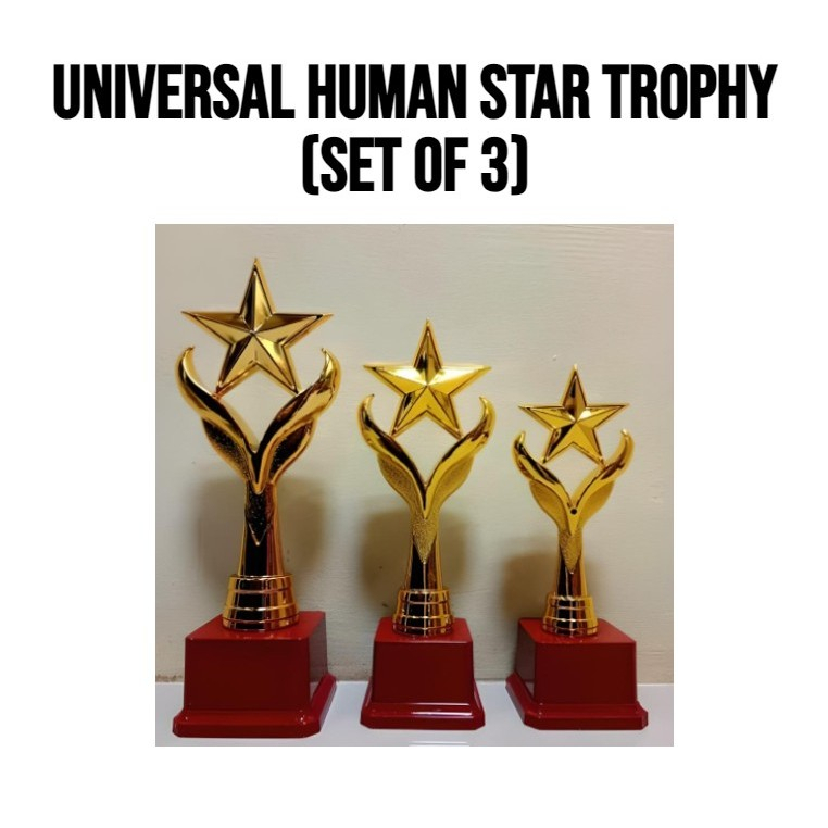 NEW Human Star Trophy Set of 3 HEIGHT 30CM, 27CM, 24CM(CUSTOMIZE ...