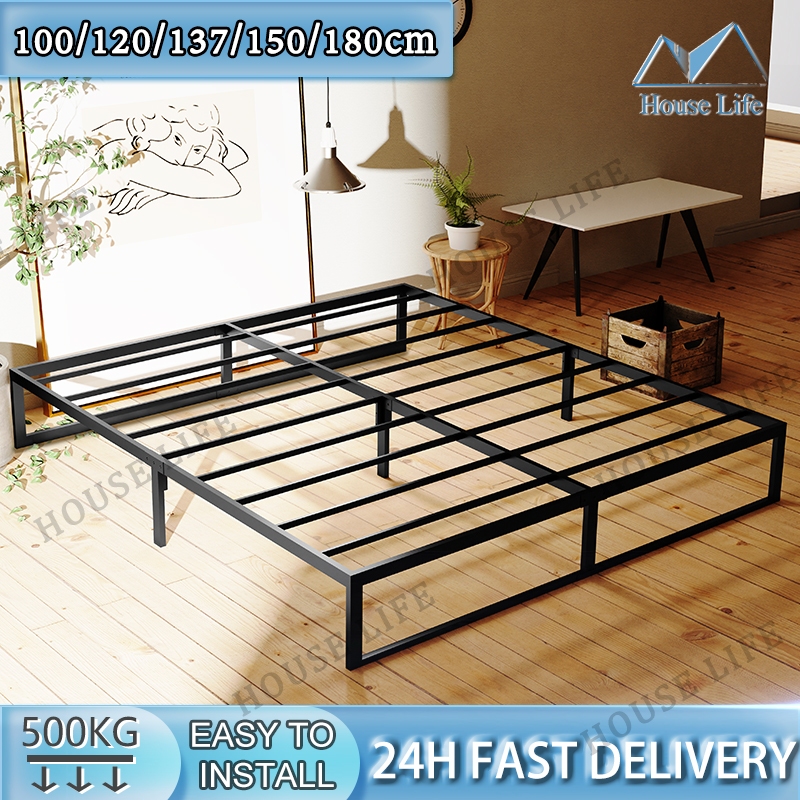 Iron bed bed frame metal bed frame high load bearing iron bed single ...