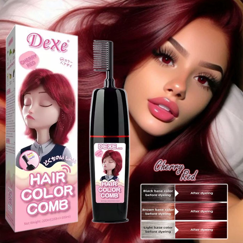 dexe-herbal-permanent-hair-color-dye-with-comb-200ml-6-color-gentle