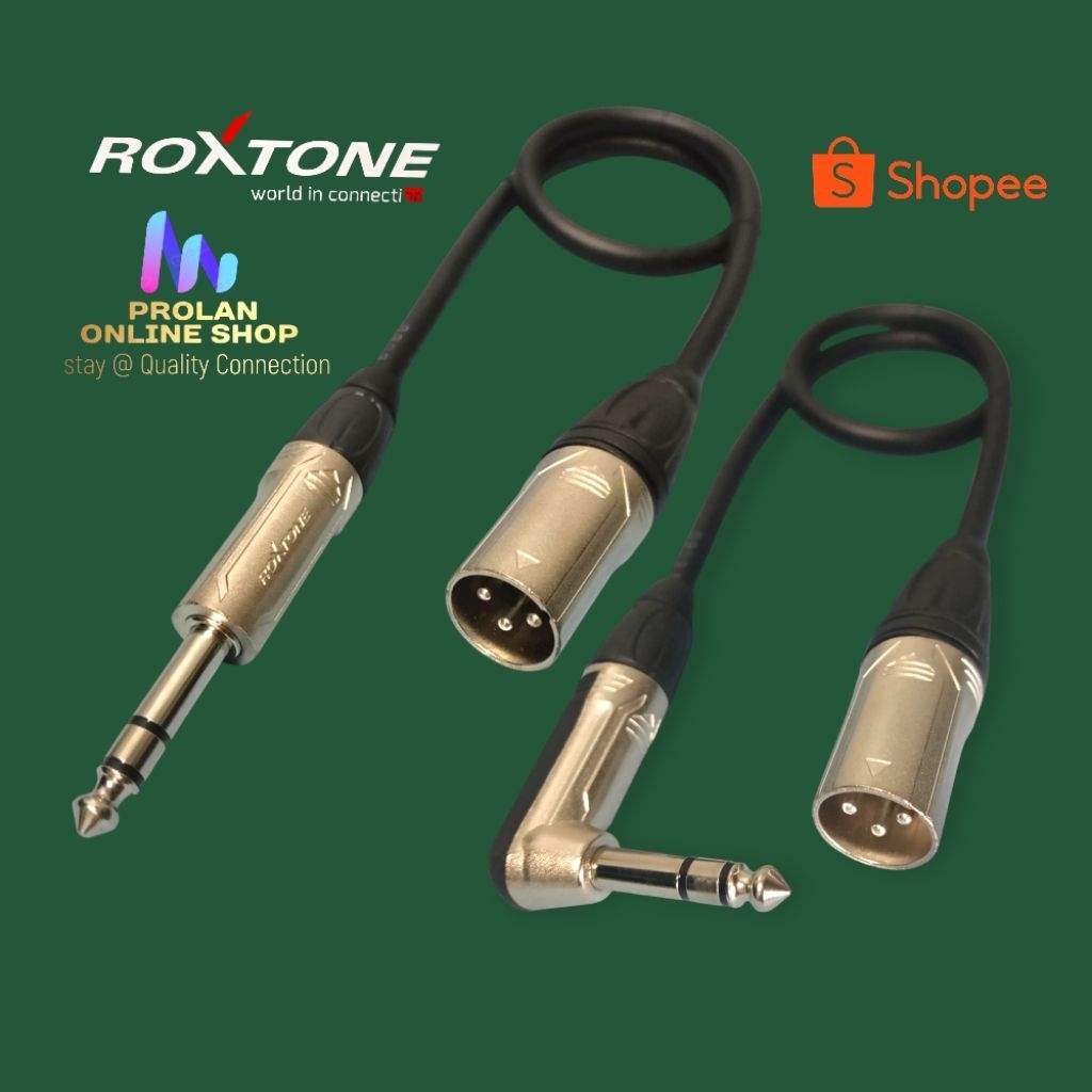ROXTONE : XLR Male to 6.35mm TRS (Set A , B) | Shopee Philippines